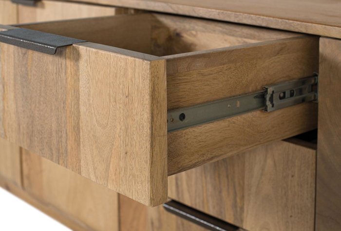 GINER Y COLOMER Mueble TV de madera de mango color Natural